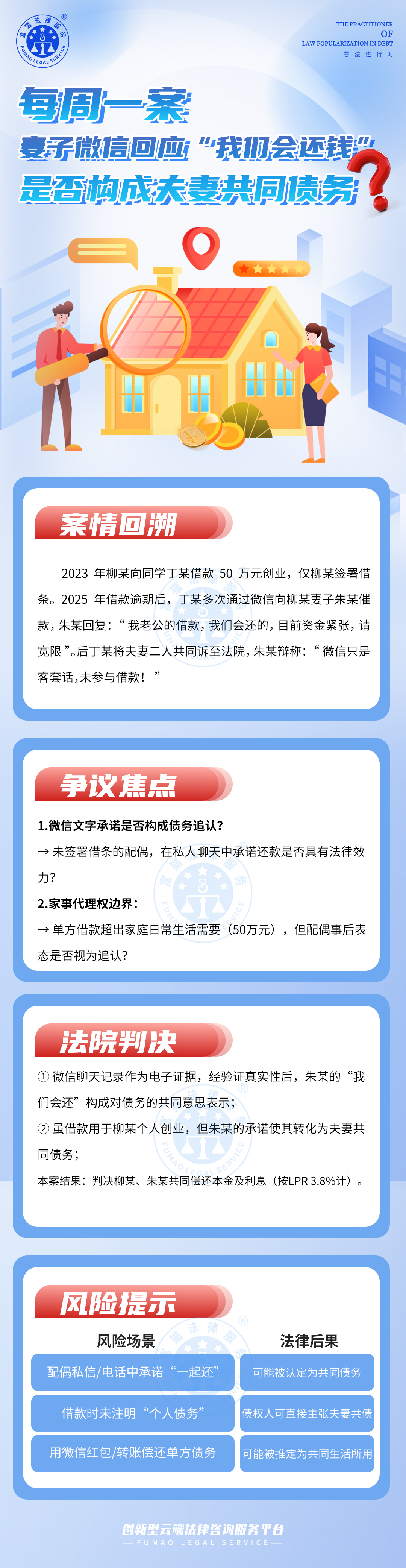 富貓法務(wù)：妻子微信回應(yīng)“我們會(huì)還錢”，是否構(gòu)成夫妻共同債務(wù)？